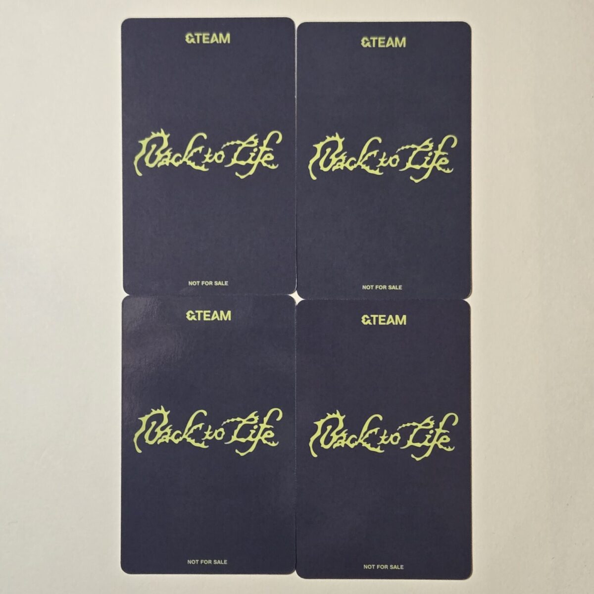 &TEAM KR mini album Back To Life UMS Lucky Draw Deco Photocard