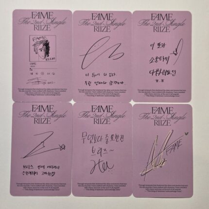 RIIZE RIIZING HMV Lucky Draw 2R Photocard